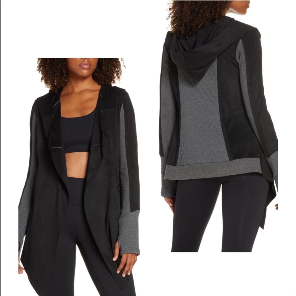 NWT Blanc Noir Sleeper Drape Front Jacket Size L